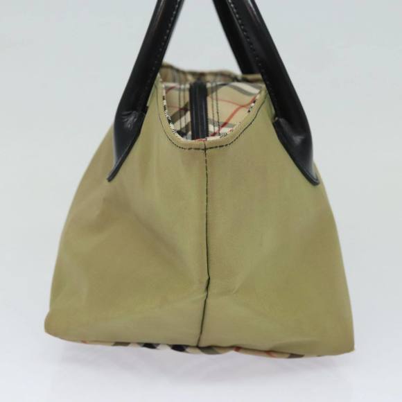 BURBERRY Nova Check Blue Label Hand Bag Nylon Beige Auth bs16350 - Picture 4 of 16